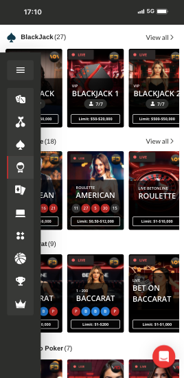 live dealers betonline