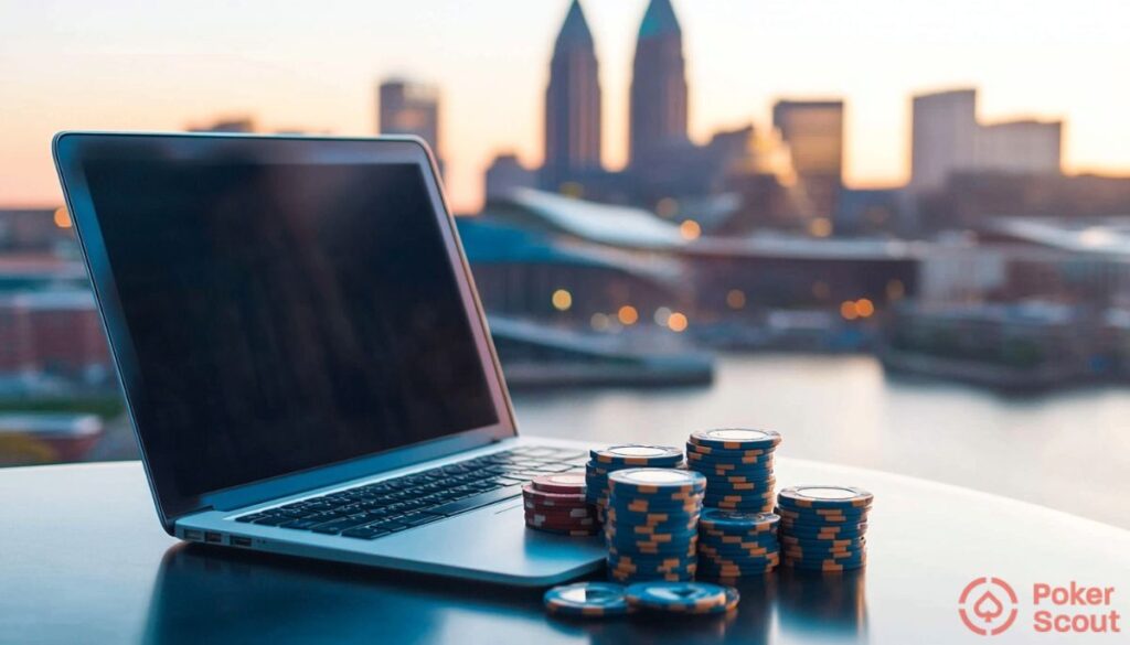 Poker chips in a Maryland setting