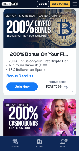 betus casino welcome offer