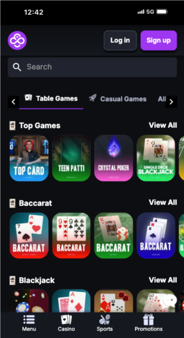 coincasino table games