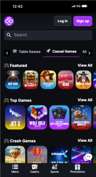 coincasino casual games