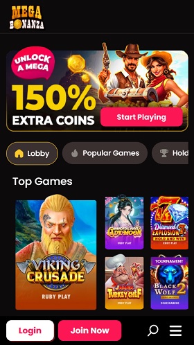 Mega Bonanza Homepage