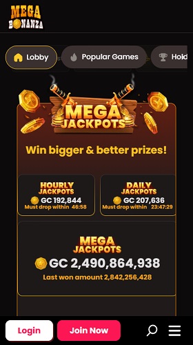 Mega Bonanza Jackpots