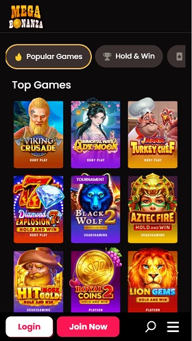 Mega Bonanza Top Games