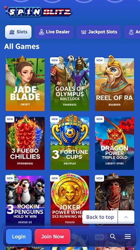 SpinBlitz Games