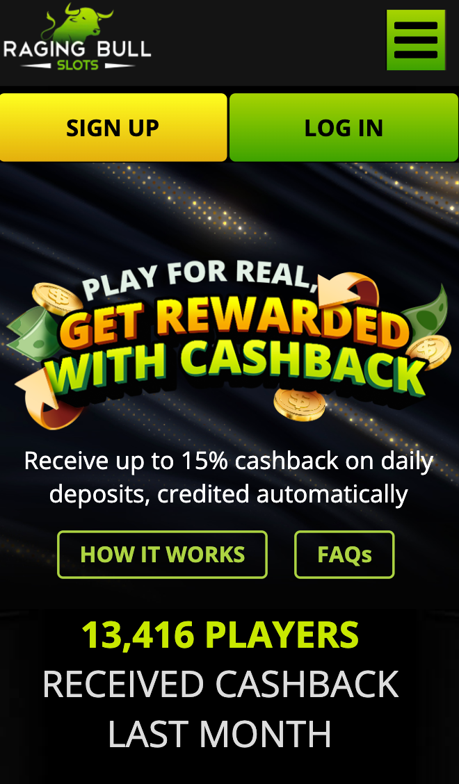 Raging Bull Cashback Rewards