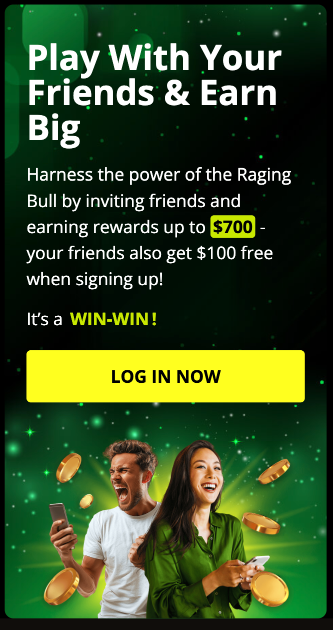 Raging Bull Casino Refer a Friend Bonus