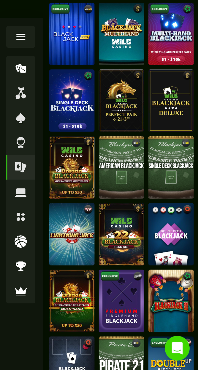 Wild Casino Table Games