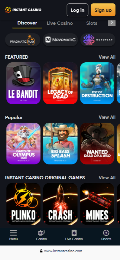 instant casino games
