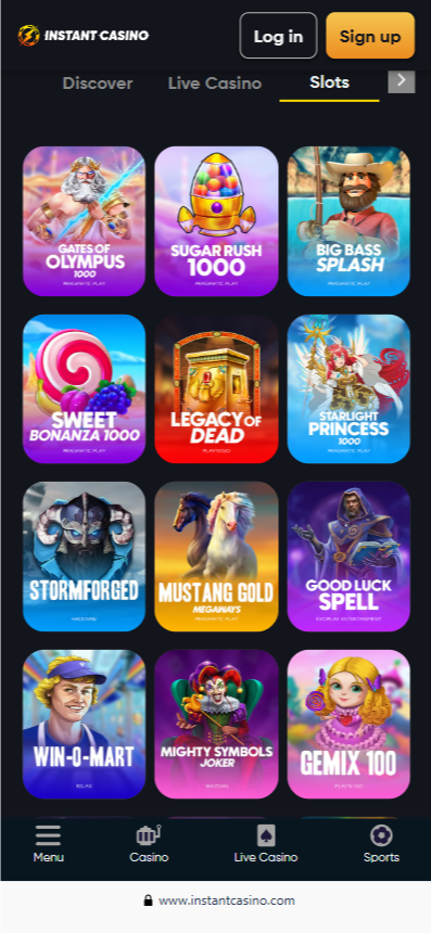 instant casino slot games