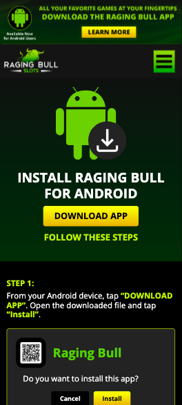 raging bull slots android app