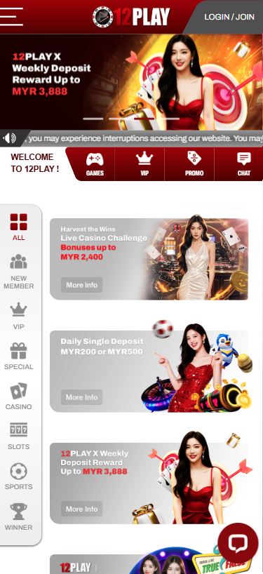 12play bonuses and promotions