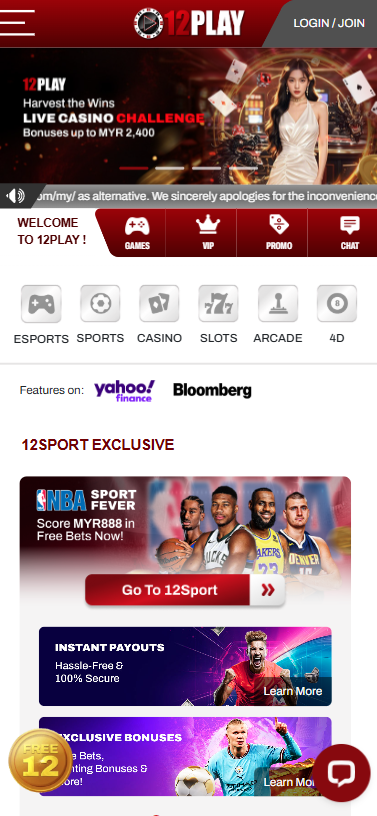 12Play Casino Lobby