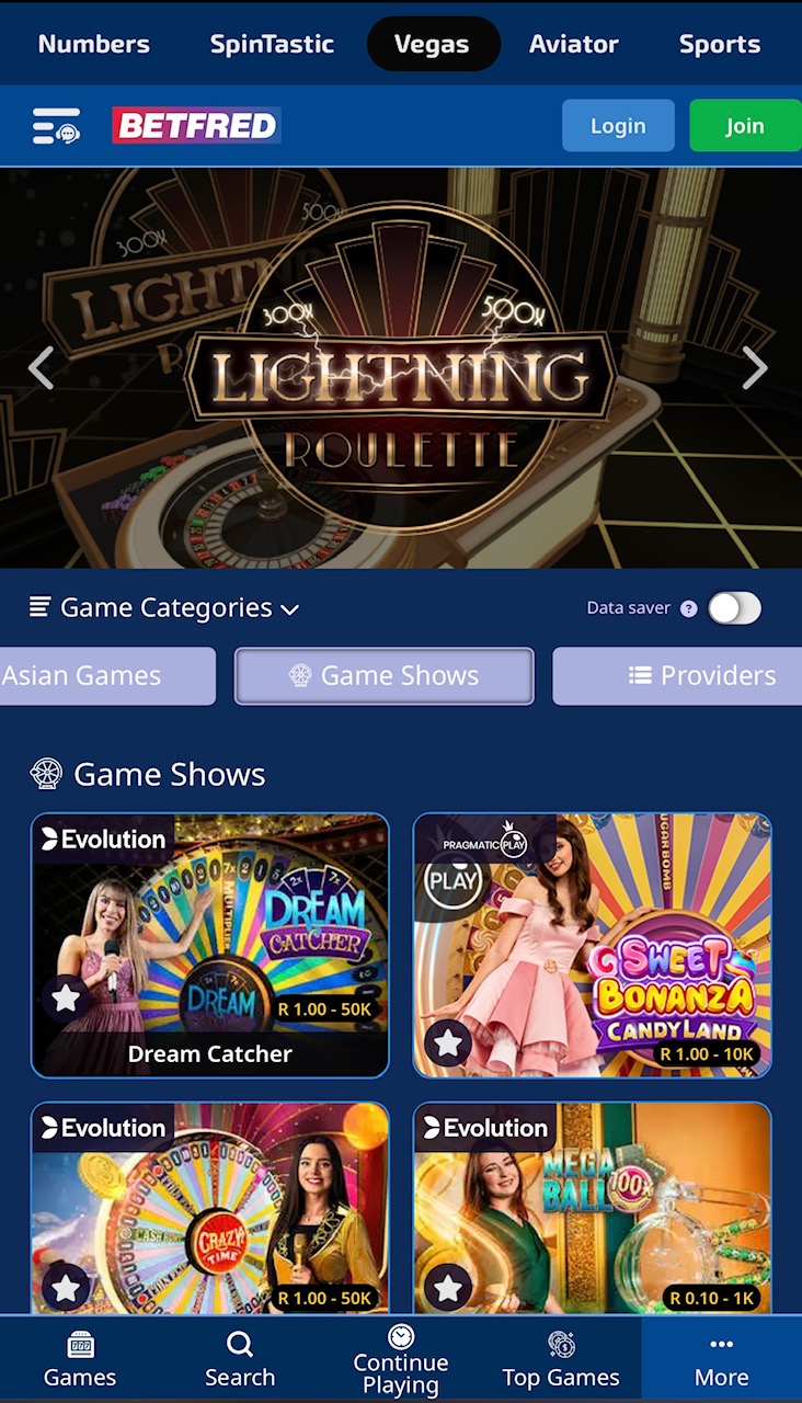 Betfred game shows