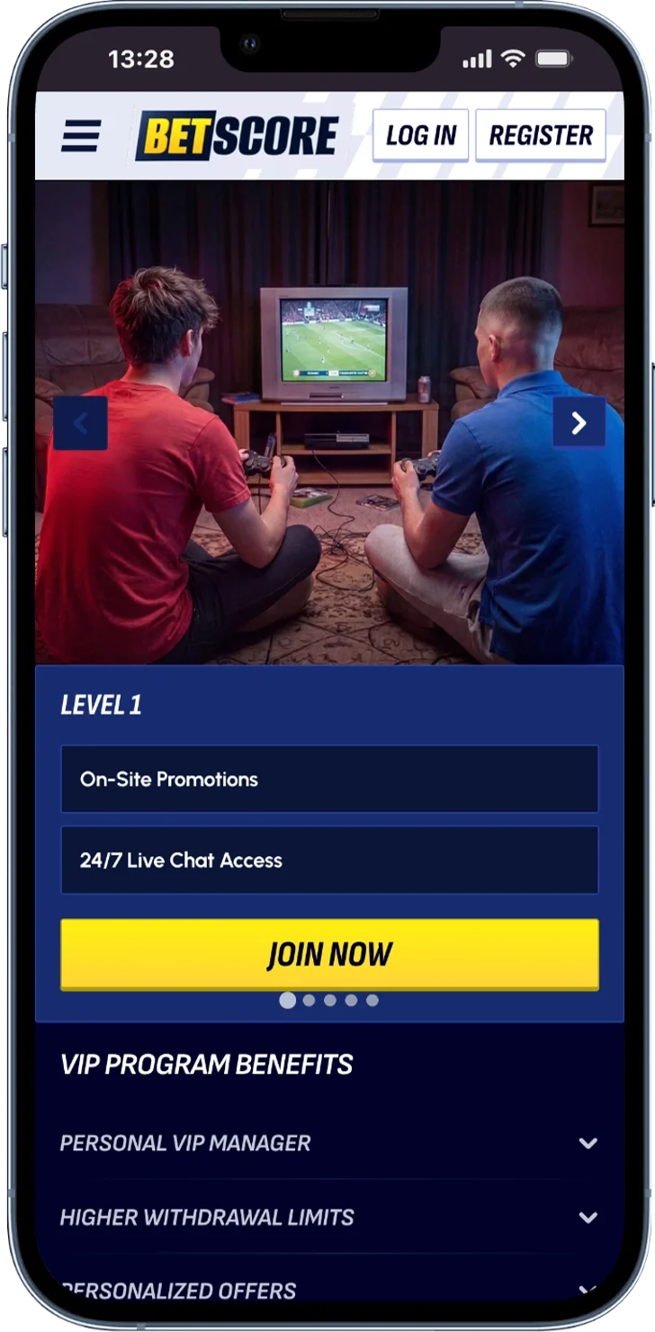 VIP section on Betscore website