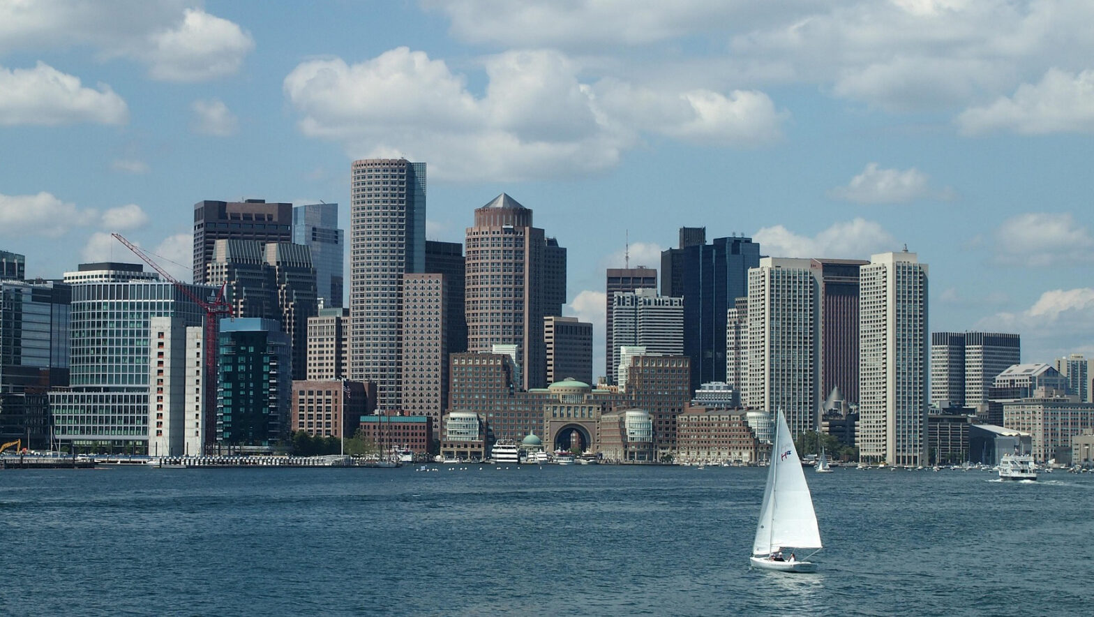 Boston Harbor Waterfront Downtown Sailboat