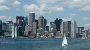 Boston Harbor Waterfront Downtown Sailboat