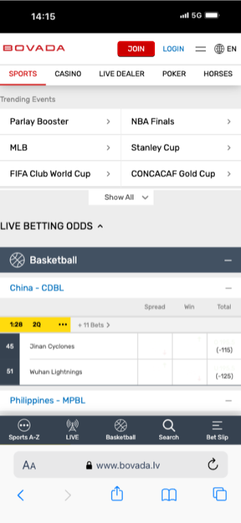 Bovada Golf Betting Site