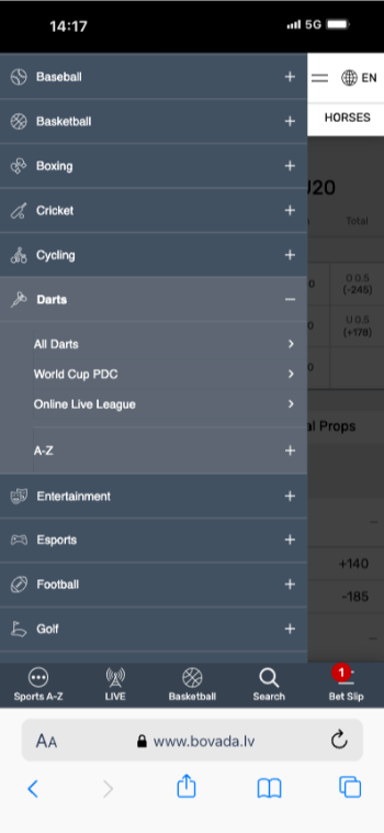Bovada Golf Betting Site