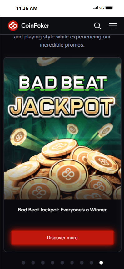 CoinPokers bad beat jackpot