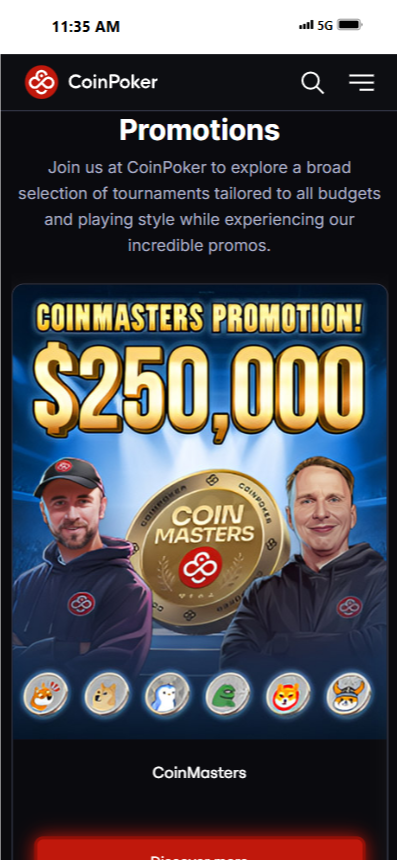 CoinPoker's Coinmasters promotion