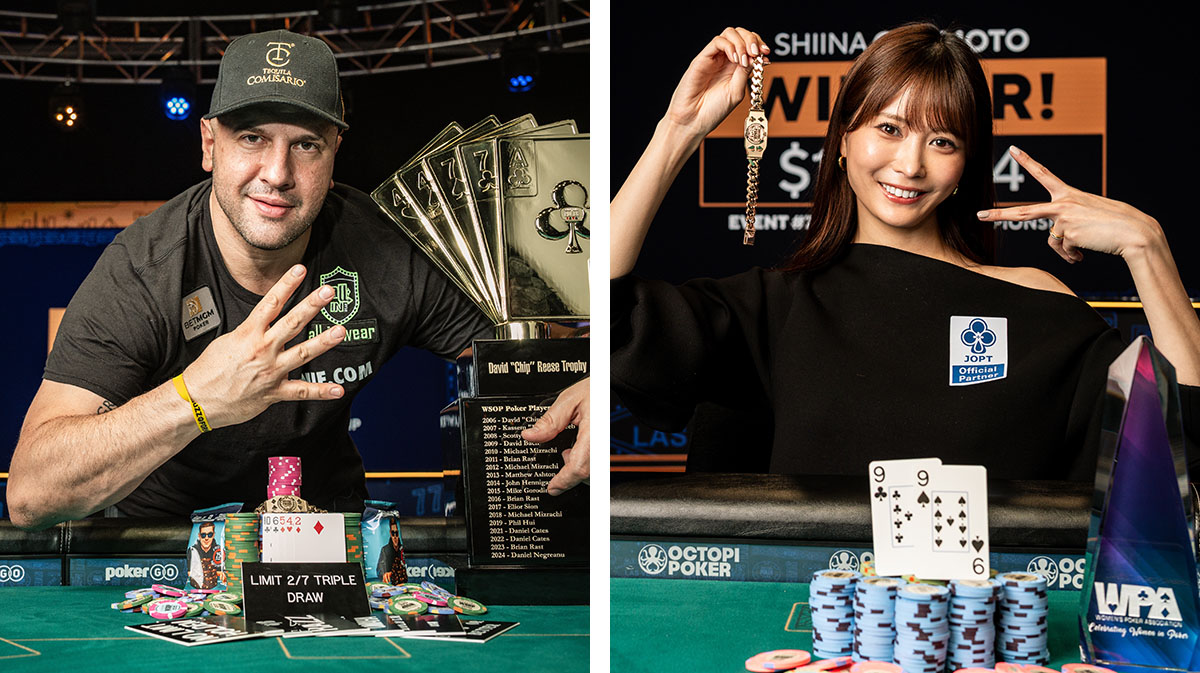 Michael Mizrachi Shiina Okamoto winners photos comparison