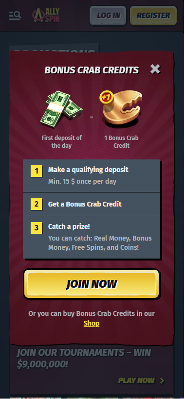 allyspin bonus crab