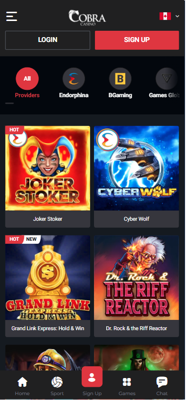 cobra casino slot games