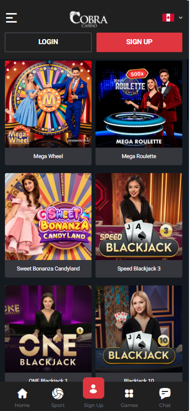 cobra casino live games
