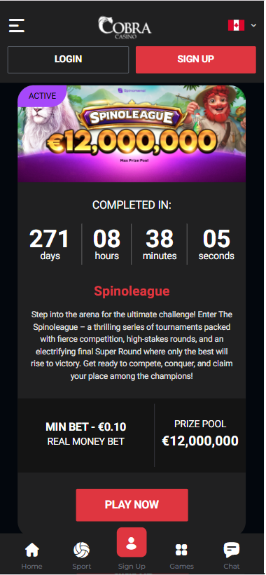 cobra casino tournaments