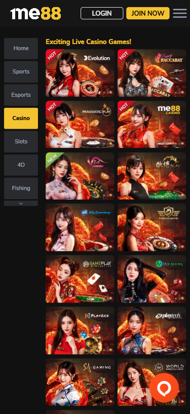 Me88 Live casino games