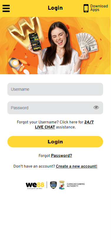 we88 log in page