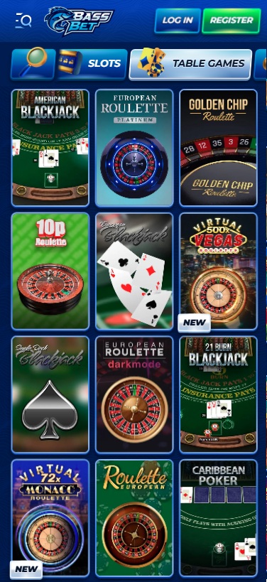bassbet table games
