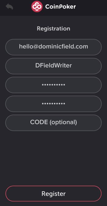 Register a New Account