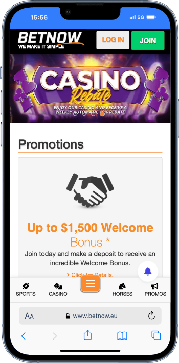 BetNow Promos Page Casino