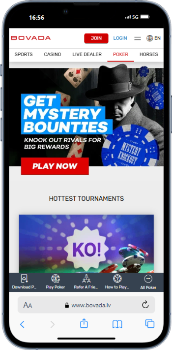 Bovada Australia homepage