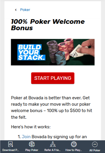 Bovada Poker Welcome Bonus