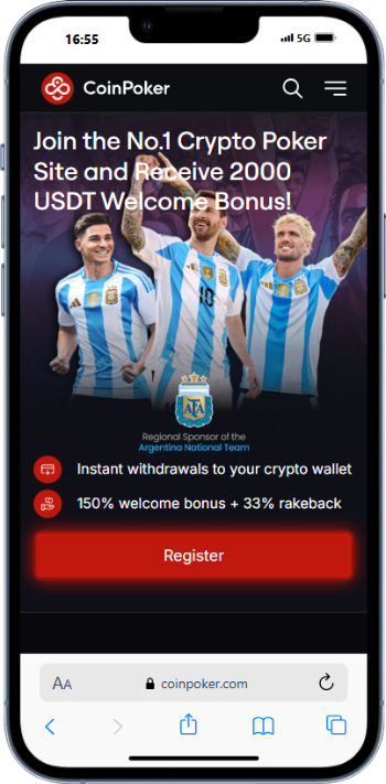 CoinPoker Australia homepage