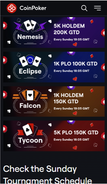 CoinPoker Tournaments