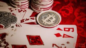 Crypto Poker Sites image of Bitcoin and playing cards