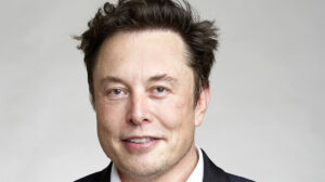 Head shot portrait of Tesla founder Elon Musk