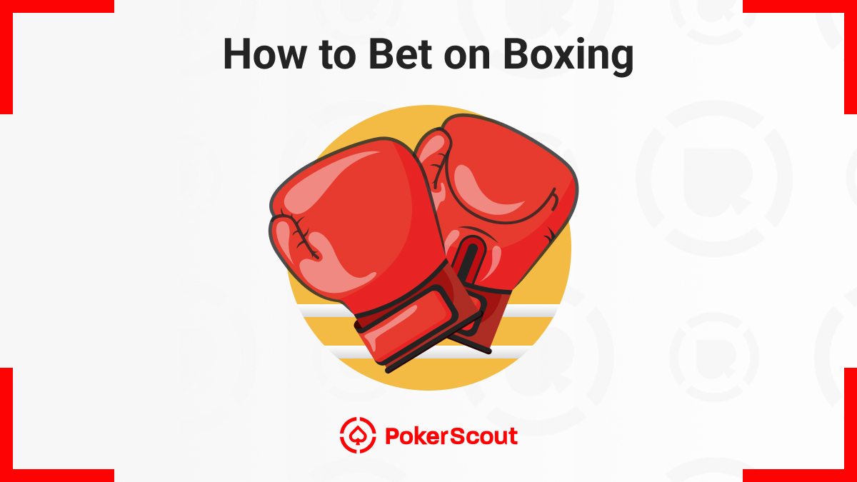 Illustration of two red boxing gloves against a yellow circle background. Above is the text "How to Bet on Boxing"