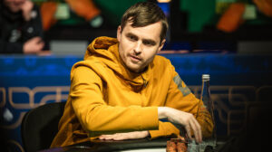 Martin Kabrhel playing at the WSOP feature table