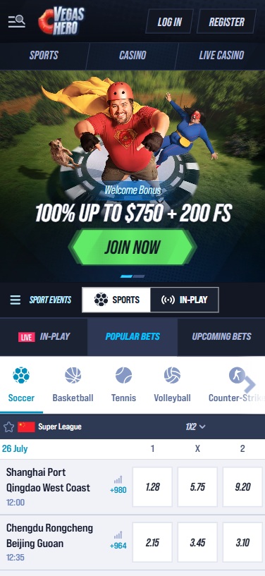 VegasHero Lobby