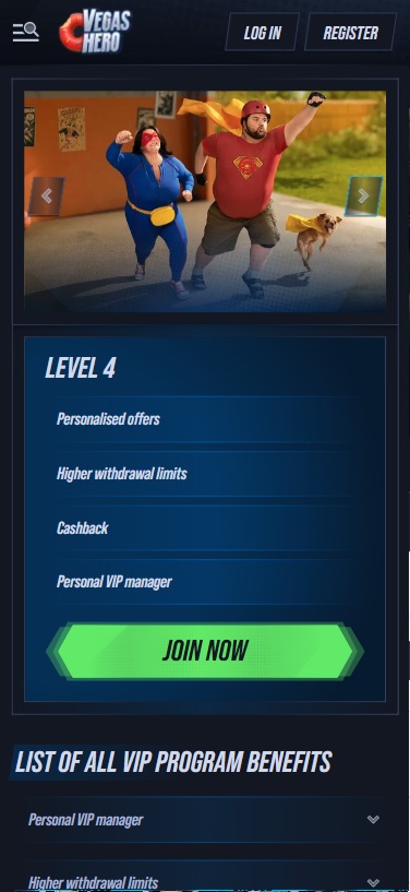 vegashero vip program