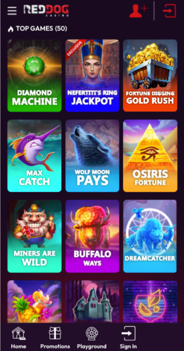 Red Dog Casino top games