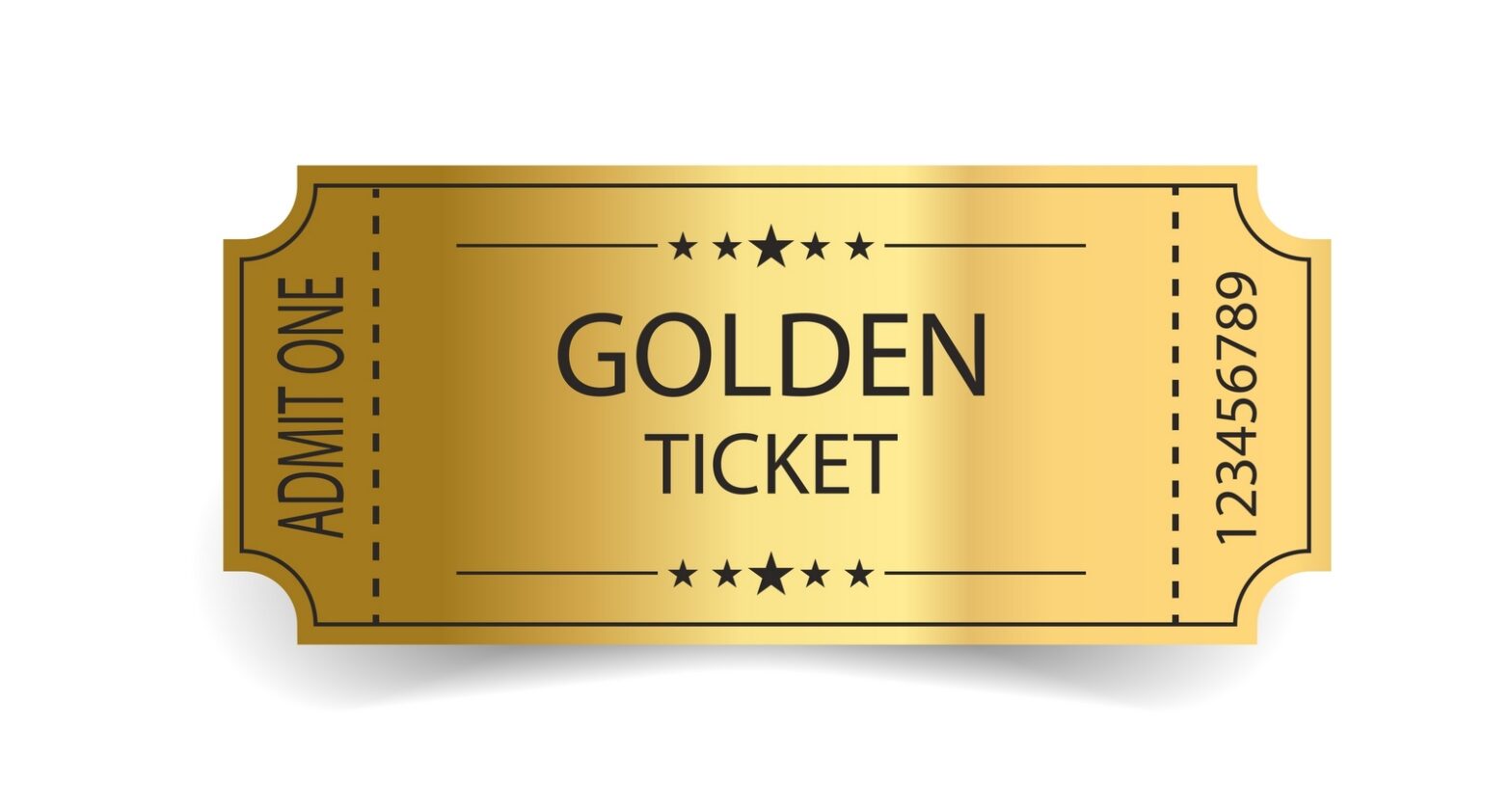 A picture of a "golden ticket."