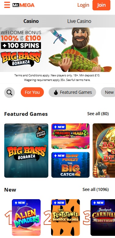 mrmega casino lobby