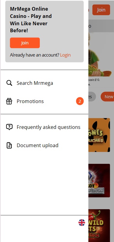 mrmega menu