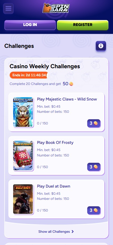 Spinbara challenges